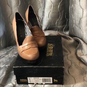 L.A.M.B. Wedge platform penny loafer